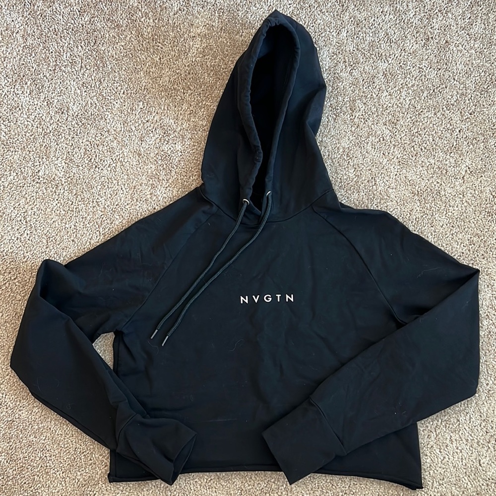 NVGTN Black raw cut Hoodie
